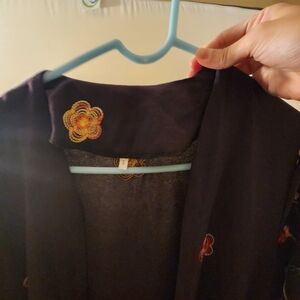 Floral Embroidered Kimono